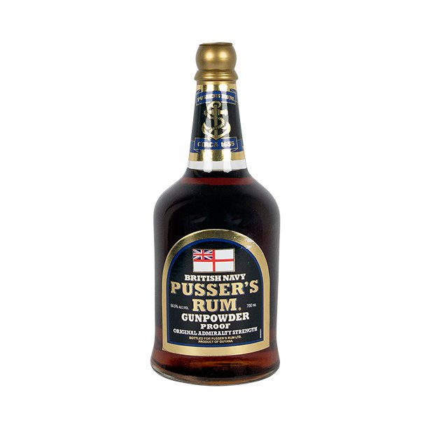 Pusser's British Navy Rum Black Label Gunpowder Proof 54,5%